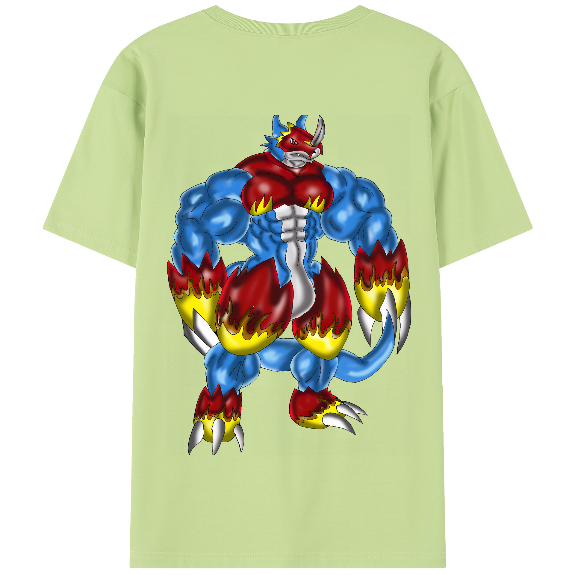 （画像用） Digimon デジタルモンスター/デジモン 綿100％半袖Tシャツ（背面プリント）